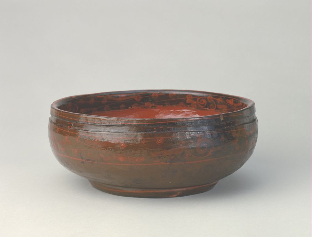 图片[1]-Painted lacquer hook cloud pattern bowl-China Archive